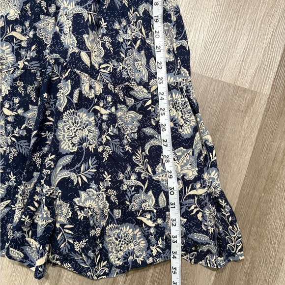 Angie Navy and Cream Floral Midi Dress - Picture 5 of 8